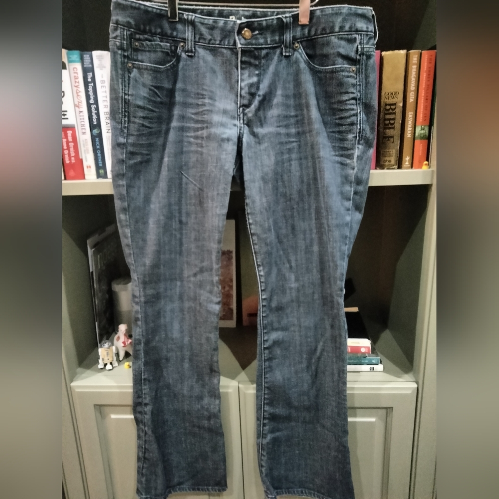 Blue Denim Jeans | Size 12S | Classic Fit | Mid‑Rise | Everyday Stretch